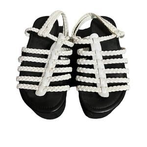 Urban Outfitters White Fisherman Sandals Women’s Size 7 Braided Platform Shoes